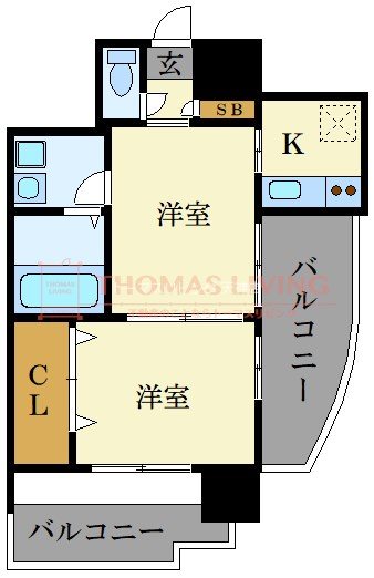 エステート・モア・警固本通り 間取り