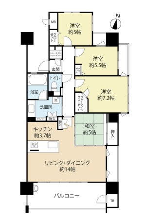 サンリヤン久留米駅前 間取り