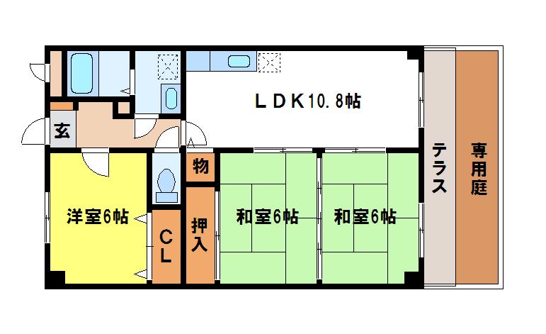ヴェルジューヌ都府楼前 間取り