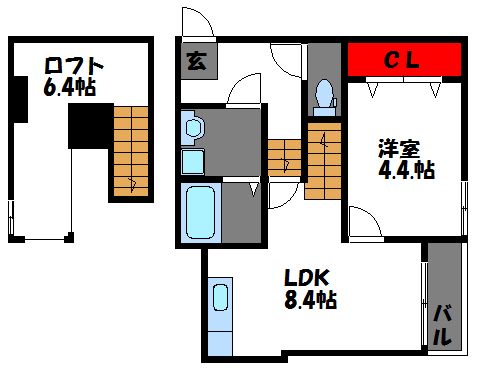 アットイーズ三苫駅前 間取図※同型※